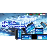 Plomo de 12.8V 100AH a baterías de litio